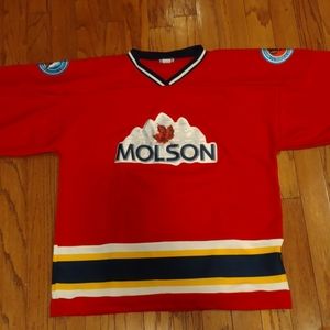 Molson red Sz XL Hockey Jersey